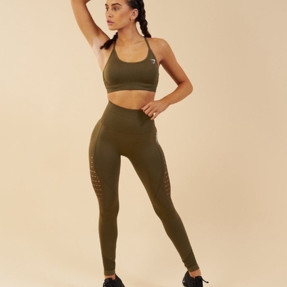 Gymshark Olive Leggings - Picture 2 of 12